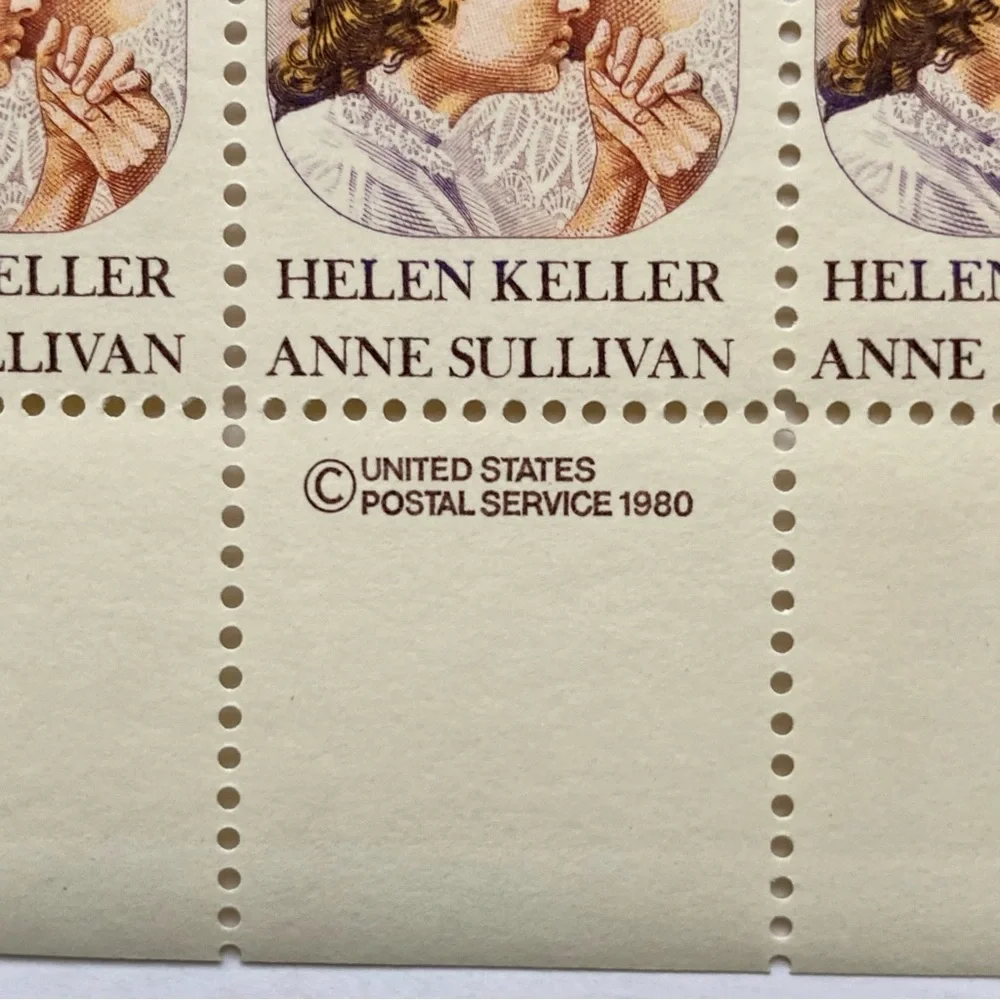 Helen Keller Stamps 15 CENT Full Sheet Pane MNH US Scott 1824 Unhinged MNH